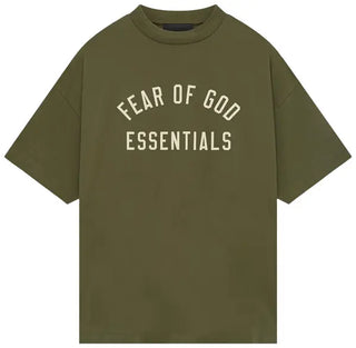 Fear of God Essentials Jersey Crewneck Tee 'Military' - Green