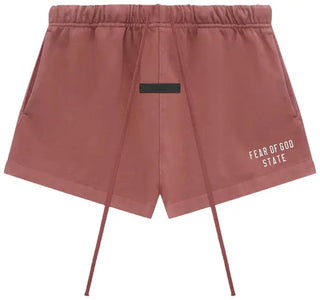 Fear of God Essentials Heavy Jersey Soccer Short 'Crimson'