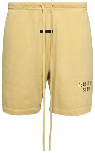 Fear of God Essentials Heavy Jersey Soccer Short 'Amber' - Yellow
