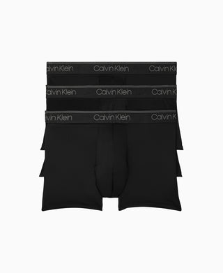 Calvin Klein Micro Stretch 3 Pk Low Rise Trunk - Black
