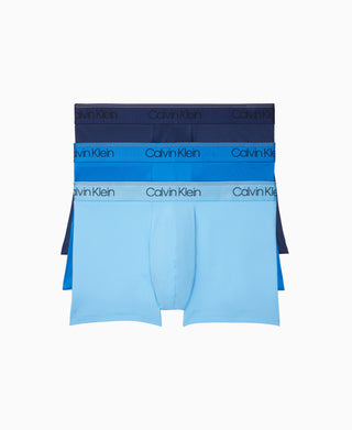 Calvin Klein Micro Stretch 3 Pk Low Rise Trunk - Multi Blue