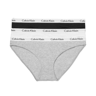 Calvin Klein Carousel 3 Pk Bikini - Black, White, Grey Heather