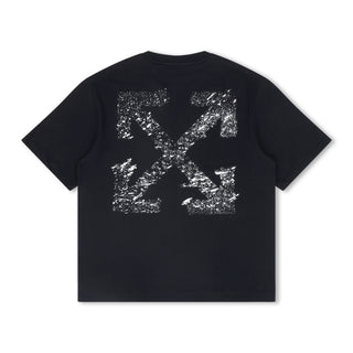 Off-White - Paint Splatter Arrow Diag Skate Fit Tee Black