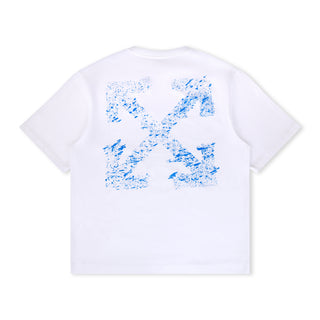 Off-White - Paint Splatter Arrow Diag Skate Fit Tee White