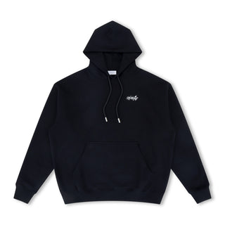 Off-White - Paint Splatter Arrow Diag French Terry Hoodie Black
