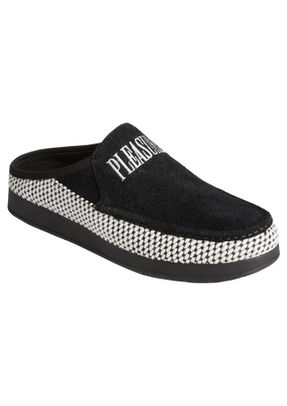 Black Moc-Sider Mule