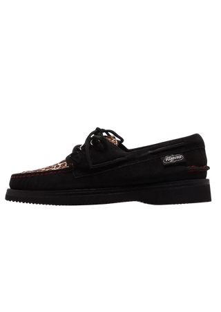 Black Vibram 3-Eye Boat Shoe