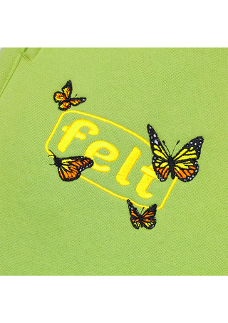 Butterfly Embroidered Fleece Sweatpant - Sage