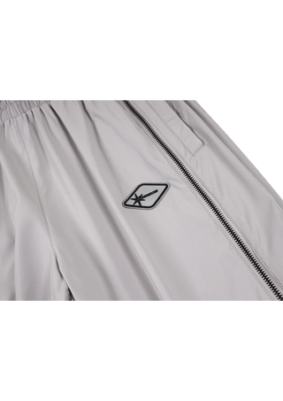 Grey Zip Detail Panel Pants
