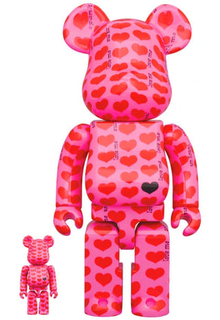 BE@RBRICK Pink Heart 100% & 400%
