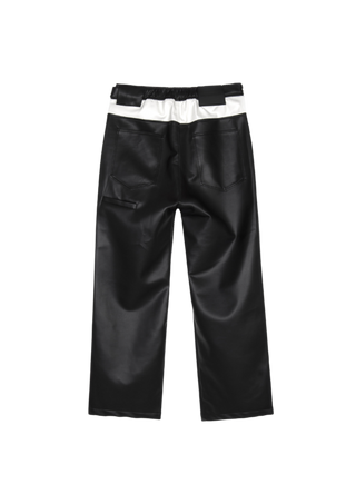 Another Youth Curved Knee Pants - Leather