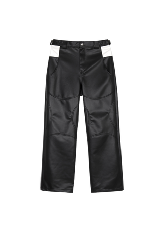 Another Youth Curved Knee Pants - Leather