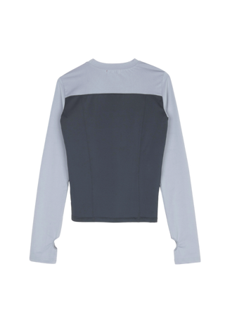 Another Youth Slit Jersey Long Sleeve Shirt - Charcoal