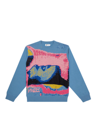 Felt Kisses Cotton Knit Sweater - Ocean (Blue)