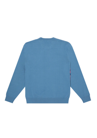 Felt Kisses Cotton Knit Sweater - Ocean (Blue)