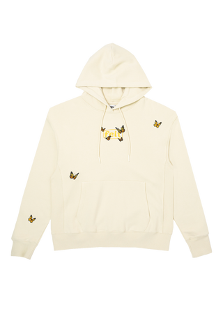 Felt Butterfly Fleece Hoodie - Heather Oatmeal