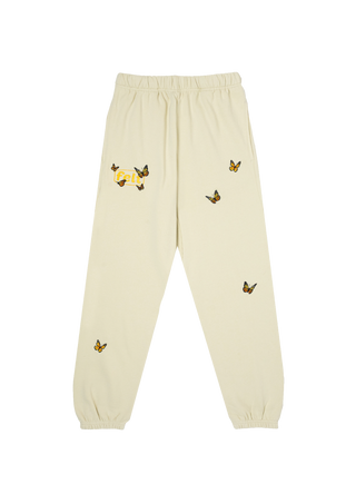 Felt Butterfly Fleece Sweatpants - Heather Oatmeal